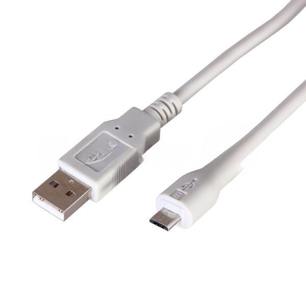 Кабель Rexant micro USB (male) штекер - USB-A (male) штекер, 1,8 м, белый (PE пакет)