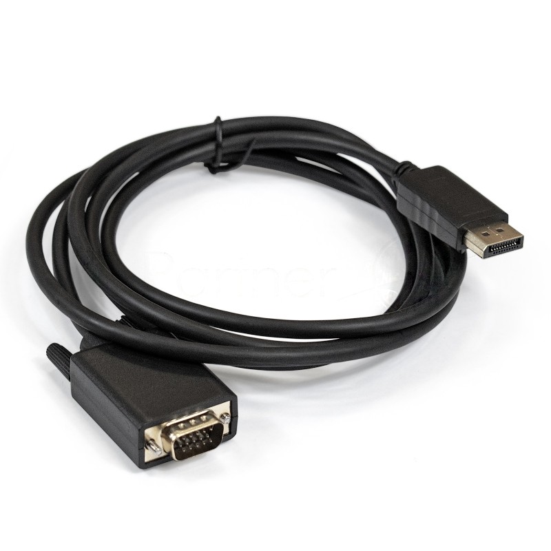 Кабель ExeGate EX284914RUS DisplayPort-VGA ExeGate EX-CC-DPM-VGAM-1.8 (20M/15M, 1,8м, экран)