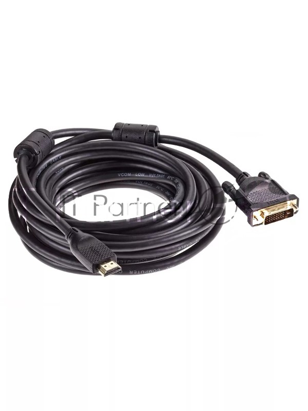 Кабель HDMI AM/DVI(24+1)M, 7.5м, CU, 1080P@60Hz, 2F, VCOM CG484GD-7.5M