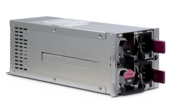 Серверный блок питания ASPower R2A-DV0800-N, 800Вт, 80+ Gold, 40мм, 2U, черный