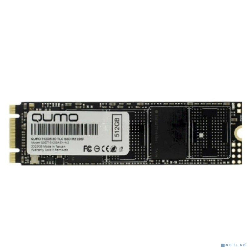 Накопитель SSD QUMO Novation, 512Gb, SATA III, R/W 560/540