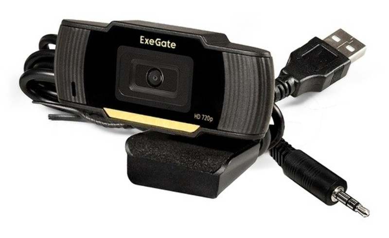 Веб-камера ExeGate GoldenEye C270 HD 1280x720, 30 кадр/с, USB Type-A, микрофон (шумоподавление), универсальное крепление