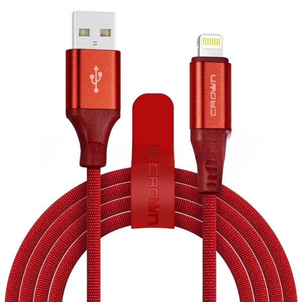 Кабель Crown USB - Lightning CMCU-3103L red