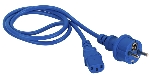 Шнур питания Lanmaster C13-Schuko прямая, 3х0.75, 220В, 10А, синий, 1.8 метра