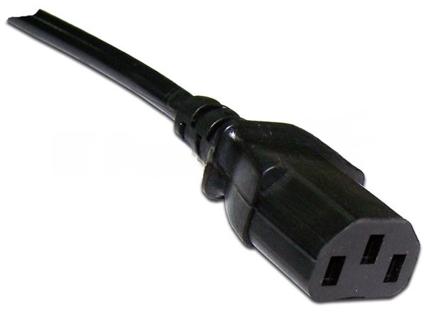 Шнур питания Lanmaster C13-Schuko угловая, 3х0.75, 220В, 10А, черный, 3 метра