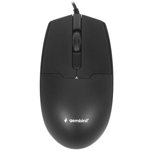 Мышь проводная Gembird MOP-425 черный, 1000 dpi, USB, кнопки - 3