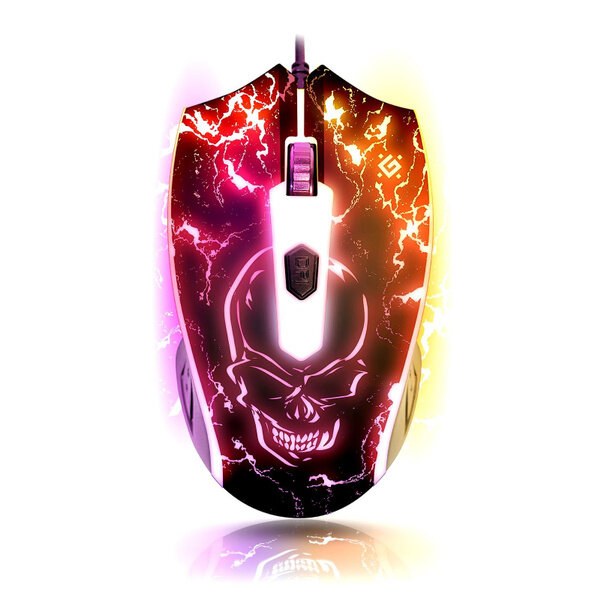 Мышь проводная Defender Overmatch GM-069 черный, 2400 dpi, USB, кнопки - 4