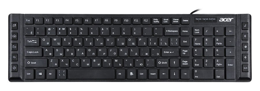 Клавиатура проводная Acer OKW010 ZL.KBDEE.002, USB, черный
