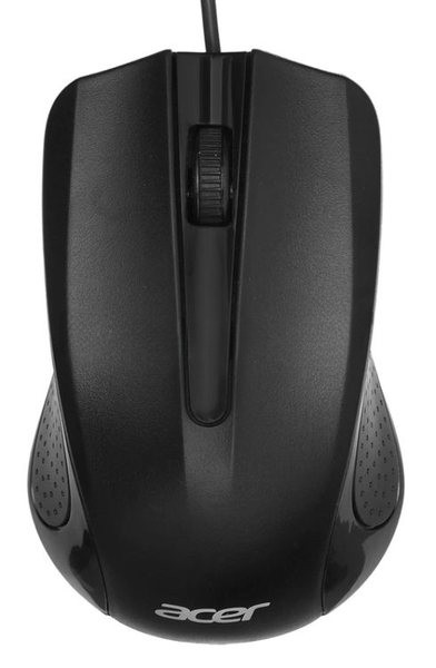 Мышь проводная Acer OMW010 черный, 1200 dpi, USB, кнопки - 3