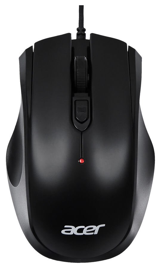 Мышь проводная Acer OMW020 черный, 1600 dpi, USB, кнопки - 4
