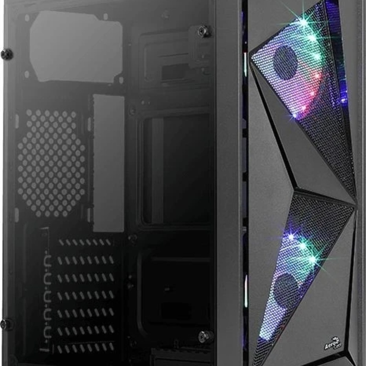 Компьютерный корпус Aerocool/Formula Glider Cosmo V1 без БП, ATX, боковое окно (закаленное стекло), черный