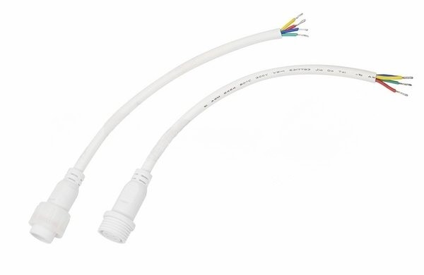 Соединительный кабель Rexant (4pin) герметичный (IP67) 4х0.75мм² белый