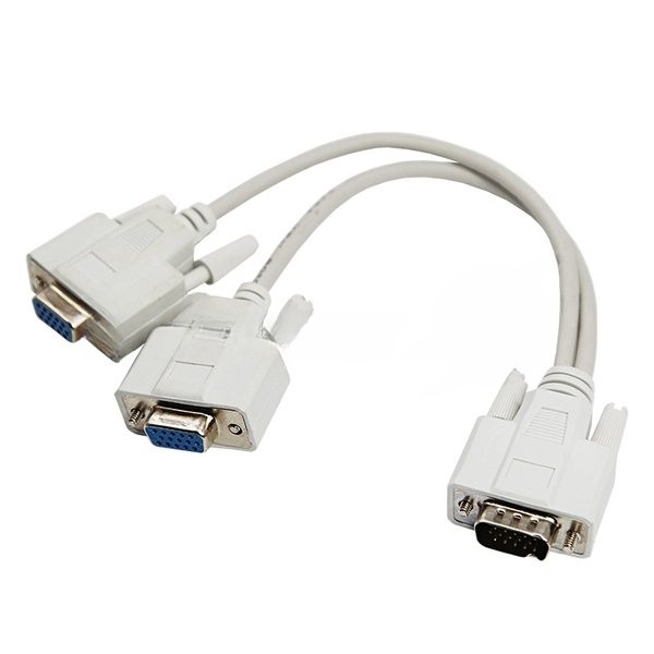 Переходник штекер Rexant VGA - 2 гнезда VGA, провод