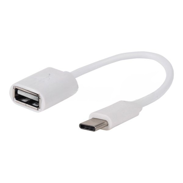 Кабель-переходник Rexant OTG Type C на USB шнур 0.15 м белый