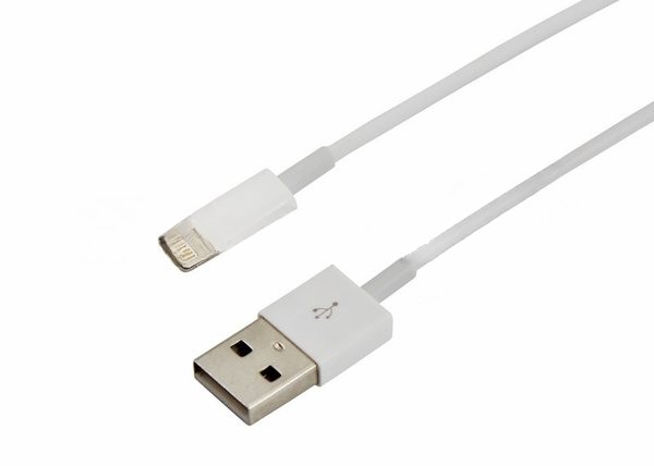 Кабель USB Rexant для iPhone 5/6/7 моделей шнур 1 м белый