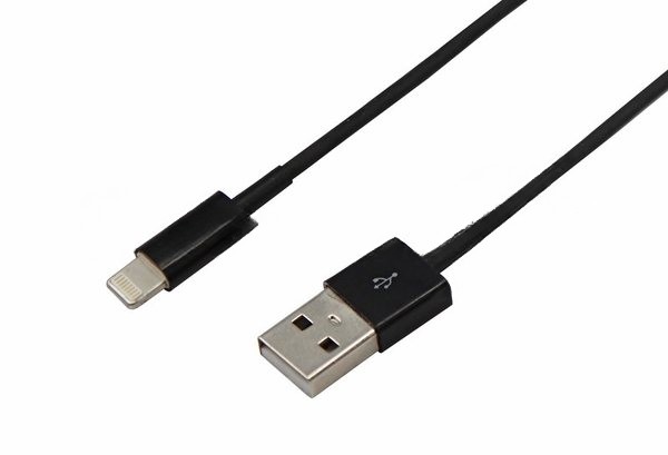 Кабель USB Rexant для iPhone 5/6/7 моделей шнур 1 м черный