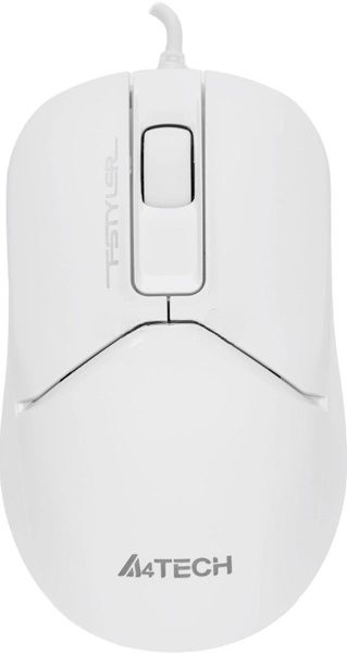 Мышь проводная A4Tech Fstyler FM12S белый, 1200 dpi, USB, кнопки - 3