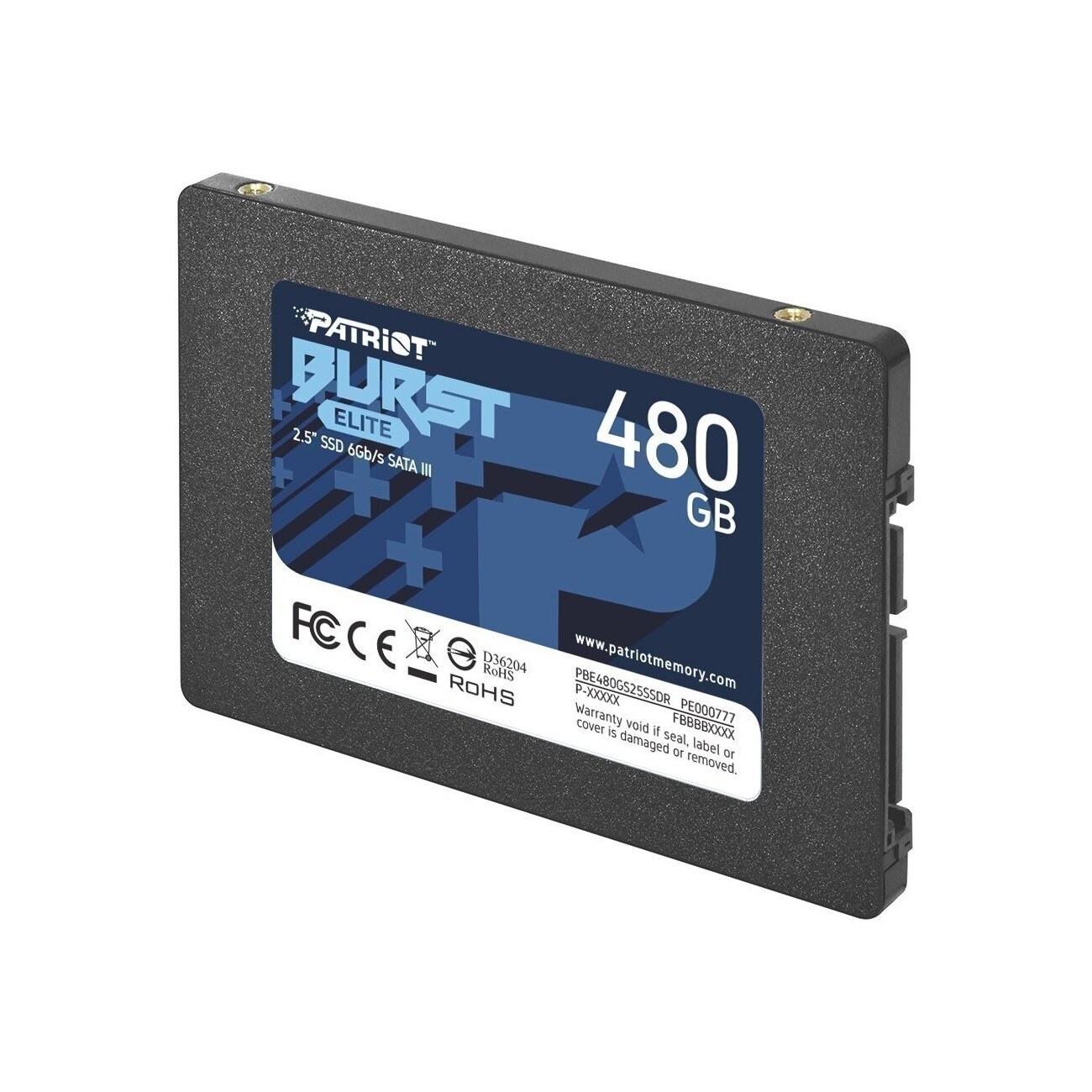 Накопитель SSD Patriot Burst Elite, 480Gb, SATA, 2.5", R/W 450/320