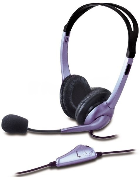 Гарнитура Genius HS-04S Single фиолетовый, проводная