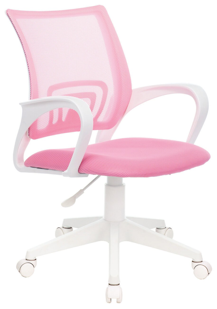Кресло Бюрократ CH-W695NLT TW-06A TW-13A розовый, сетка/ткань, 120 кг, механизм качания