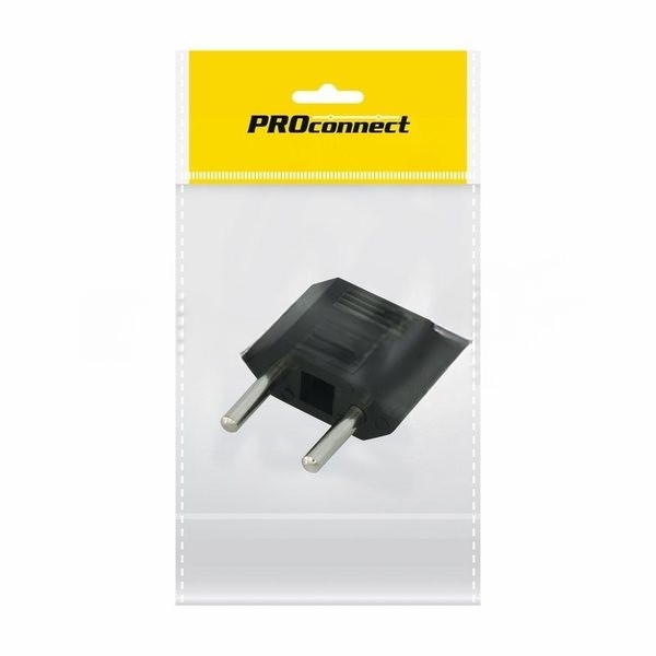 Сетевой переходник Rexant плоский "Тефаль" PROconnect, черный, индивидуальная упаковка, 1 шт.