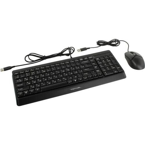 Комплект клавиатура+мышь A4Tech FStyler F1512 проводной, USB, 1200 DPI, черный