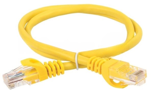 Коммутационный шнур ITK кат. 5Е UTP LSZH 1м желтый [PC05-C5EUL-1M]