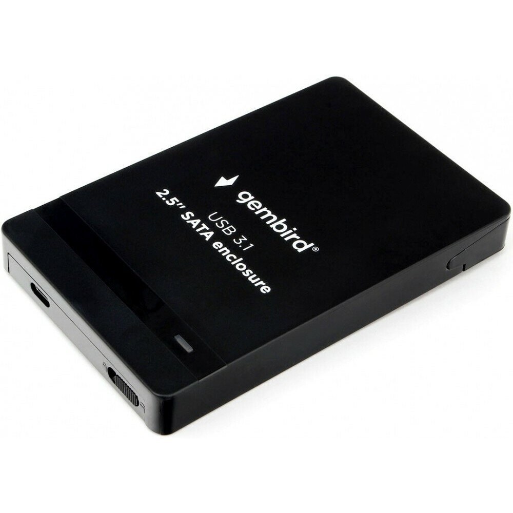 Внешний корпус 2.5" Gembird EE2-U31S-2, черный, USB Type-c, SATA, алюминий