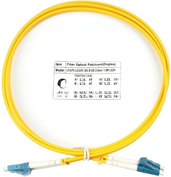 Патч-корд оптический Cabeus FOP(d)-9-LC-LC-2m duplex LC-LC 9/125 sm 2м LSZH