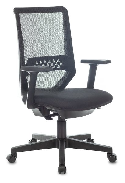 Кресло Бюрократ MC-611N TW-01 38-418 черный, сетка/ткань, 120 кг, механизм качания