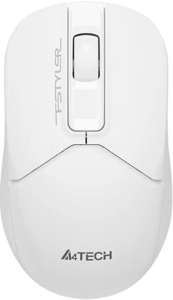 Мышь беспроводная A4Tech Fstyler FG12 белый, 1200 dpi, радиоканал, USB, кнопки - 3