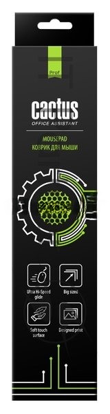 Коврик для мыши Cactus CS-MP-Pro02XL XL черный 400x300x3мм