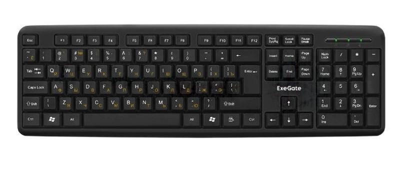 Клавиатура проводная ExeGate Professional Standard LY-405 (EX287138RUS), USB, черный