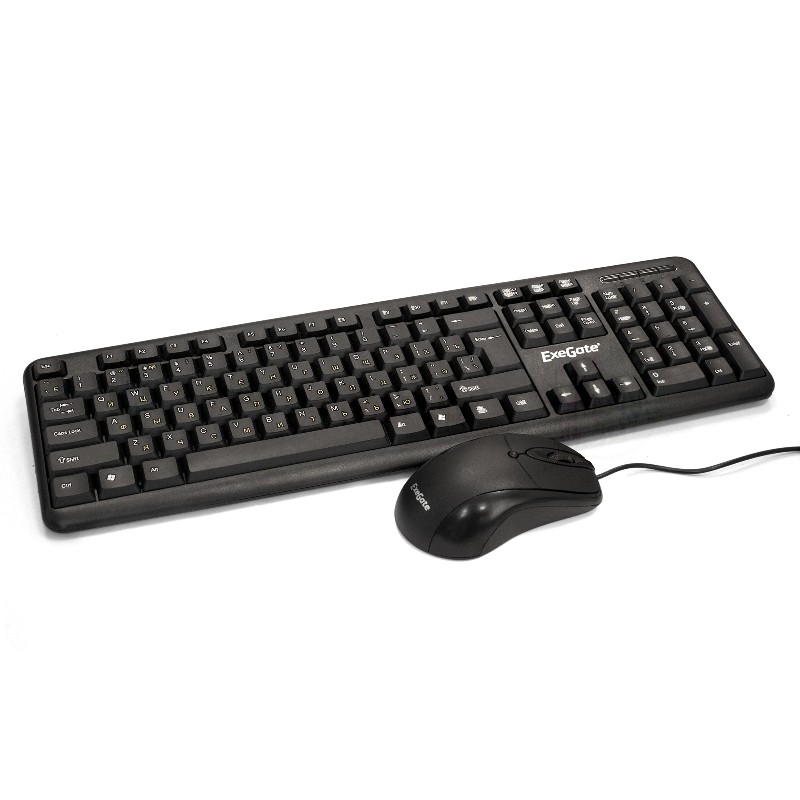 Комплект клавиатура+мышь ExeGate Professional Standard Combo MK120-OEM проводной, USB, 1000 DPI, чёрный