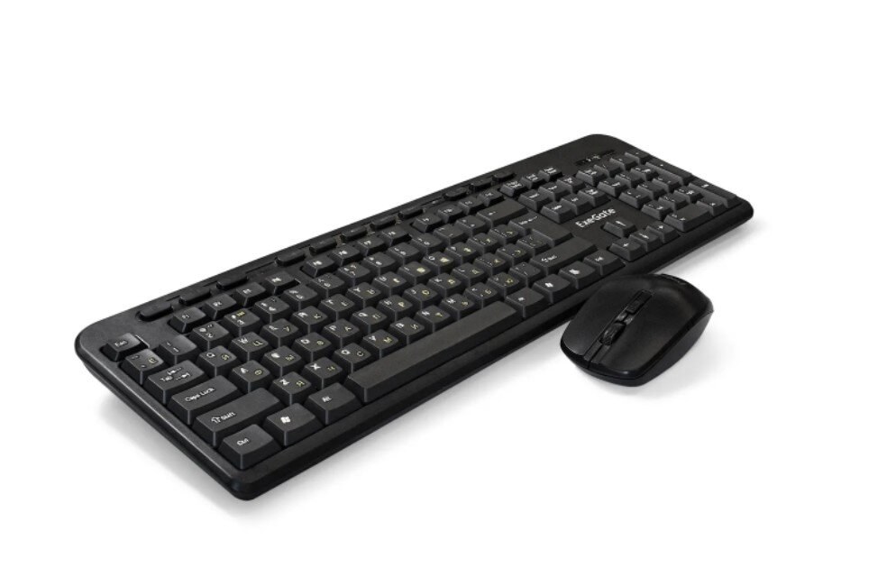 Комплект клавиатура+мышь ExeGate Professional Standard Combo MK240 беспроводной, USB, 1200 DPI, чёрный
