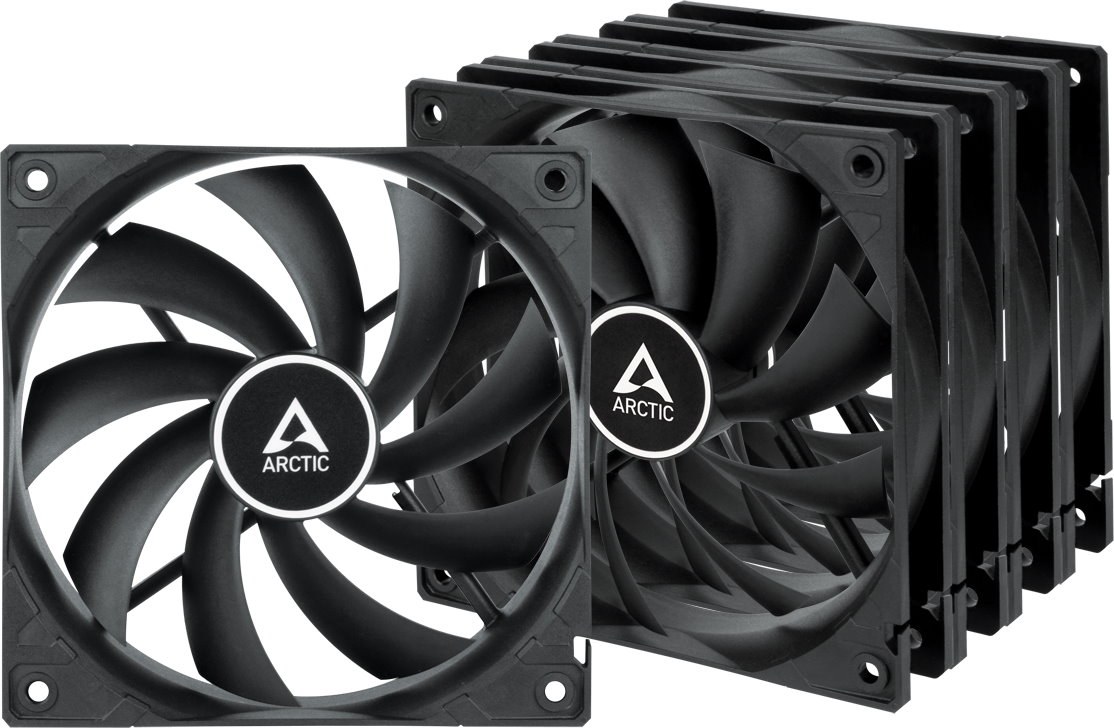 Комплект вентиляторов для корпуса Arctic F12 Value pack черный, 120 мм, 1350 об/мин, 22.5 дБ, 3 pin