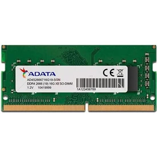 Оперативная память ADATA, DDR4, 16GB (1x16GB), 2666MHz, CL19, SO-DIMM