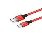 Кабель HOCO X14 USB 2.0, AM/Type-C M, черно-красный, 1м