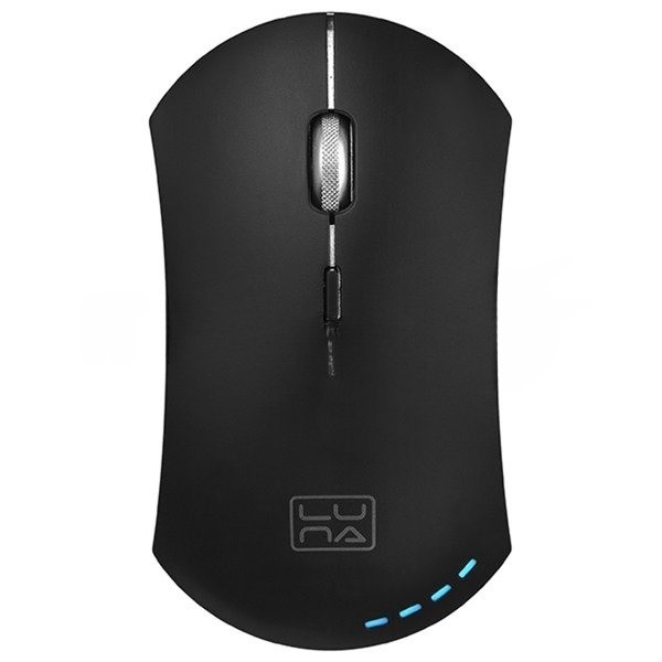 Мышь беспроводная Qumo Office Luna M74 черный, 1600 dpi, радиоканал, USB, кнопки - 6