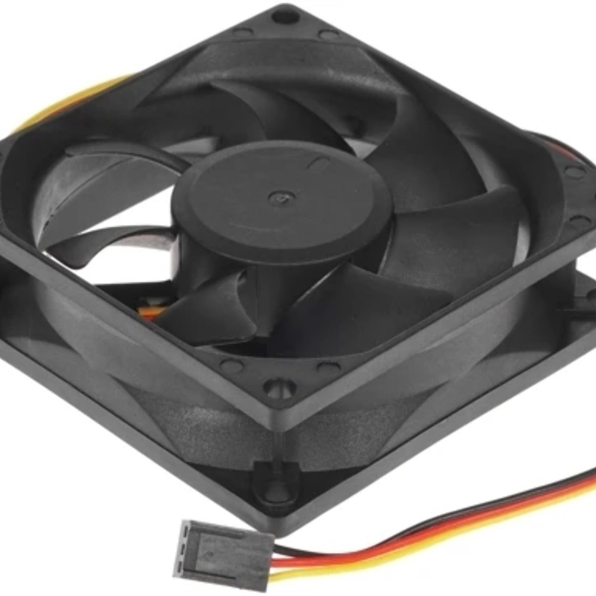 Вентилятор для корпуса Gembird 80x80x25, гидрод., тихий, 3 pin/4pin Molex, провод 30 см