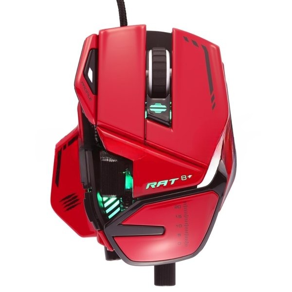 Мышь проводная Mad Catz R.A.T. 8+ ADV красный, 20000 dpi, USB, кнопки - 11