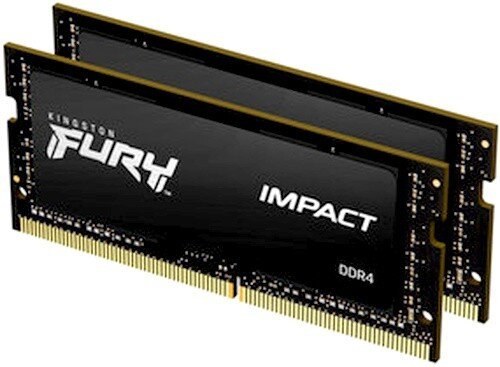 Оперативная память Kingston Fury Impact, DDR4, 16GB (1x16GB), 3200MHz, CL20, SO-DIMM