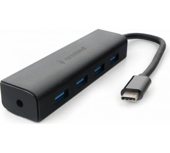 USB-концентратор Gembird UHB-C364, USB 3.0, USB 4 порта, USB Type-C / с доп питанием