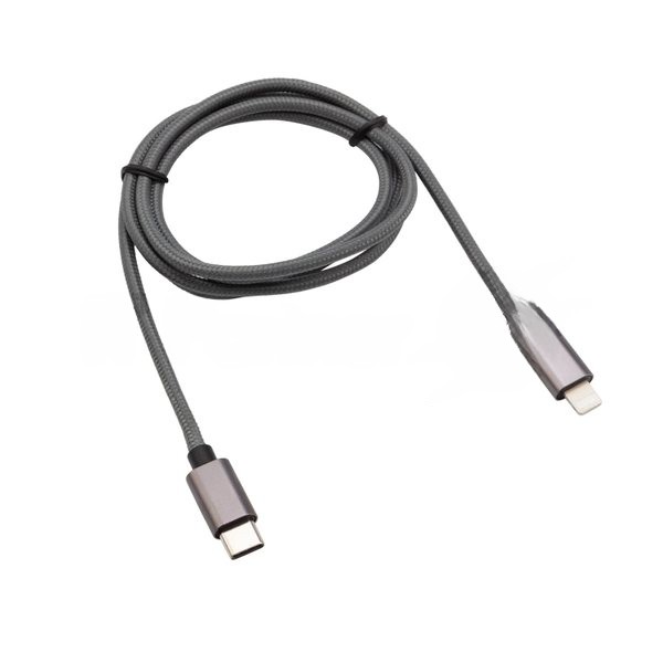 Кабель Rexant Type-C-Lightning PD, 1 м, графит, нейлон