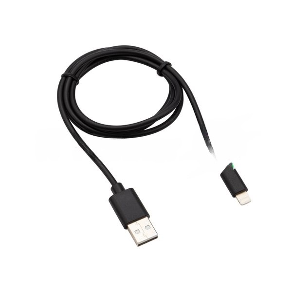 Кабель Rexant USB-Lightning 2 А, 1 м, черный ПВХ
