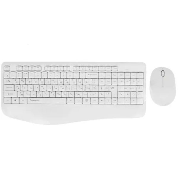 Комплект клавиатура+мышь Qumo Space K57/M75 беспроводной, USB, 1200 DPI, белый