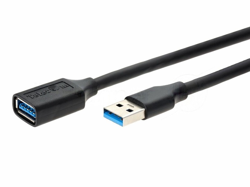 Кабель удлинительный USB3.0 Am-Af 3m Telecom черный (TUS708-3M)