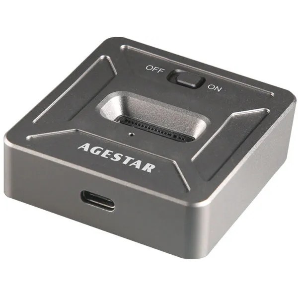 Док Станция SSD M.2 NVME AgeStar 31CBNV1C (GRAY) серый