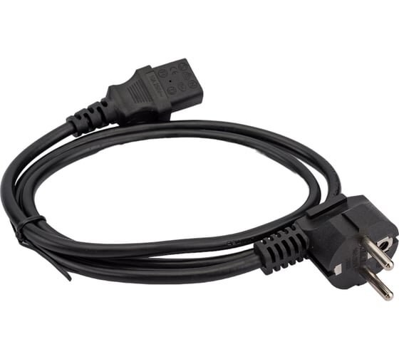Кабель питания Cablexpert PC-186-VDE-1M, 1м, Schuko- C13, VDE, 10А, черный, с заземлением, пакет