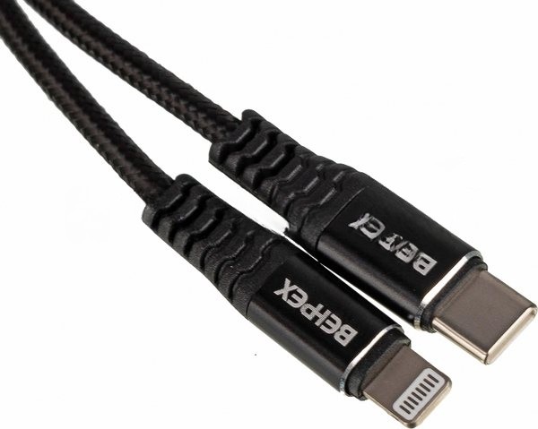 Кабель PD quick charge USB Type-C (m)-Lightning (m) 2м черный